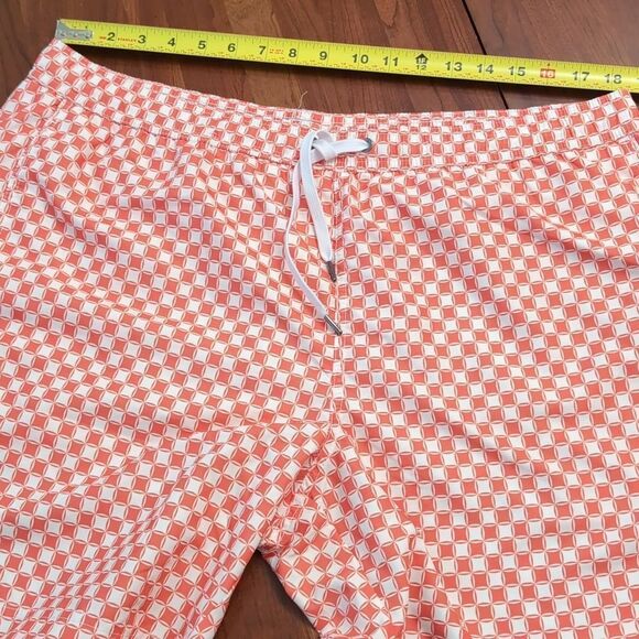 Onia The Charles Orange Print Men's Swim Trunks Sz XXL - Picture 5 of 8